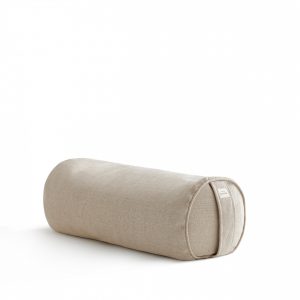 natural yoga bolster with buckwheat